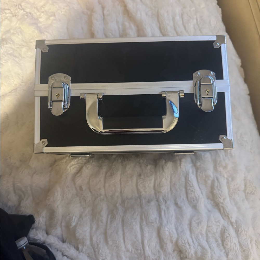 Black and Silver Locking Storage Case